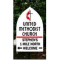  Single Sided United Methodist Church or School Post Road Sign 