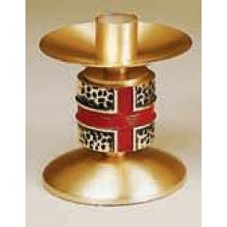  Combination Finish Bronze Altar Candlestick: 9013 Style - 1 1/2\" Socket 