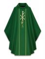  Green Gothic Chasuble - Roll Collar - Dupion or Lucia Fabric 