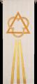  White Tapestry/Banner - Holy Trinity - 31 1/2" 