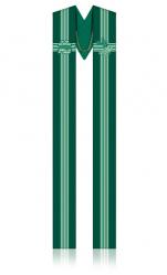  Green Overlay Stole - Pius Fabric 