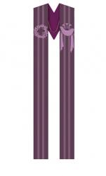  Purple Overlay Stole - Pius Fabric 