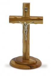  Altar Crucifix - Olive Wood - 6 1/2\" Ht 