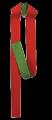  Red/Green Reversible Stole - Stand-Up Collar 