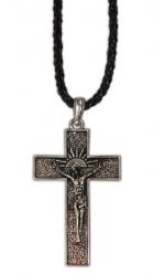  Metal Crucifix With Cord - 2\" Ht 