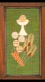  Green Tapestry/Banner - Chalice/Wheat/Grapes - 110" 