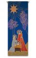  Blue Tapestry/Banner - Christmas - 31 1/2" 