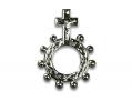  Metal Rosary Ring - Silver 