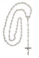  White Plastic Bead Rosary 