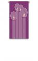  Purple Printed Tapestry Banner - Advent Candles 