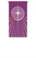  Purple Printed Tapestry Banner - Christmas Star 