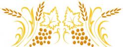  Wheat Stocks & Vine Medallion/Embroidery 