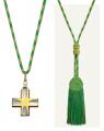  Green/Gold Cord Only for Pectoral Cross 