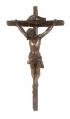 Wall Crucifix Hand-Painted in Cold Cast Bronze, 16" 