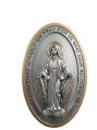  Miraculous Medal Plaque in Pewter Style Finish 