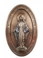  Miraculous Medal Plaque in Hand-Painted Cold-Cast Bronze 