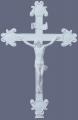 Wall Crucifix in White, 16" 