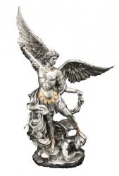  St. Michael the Archangel Statue - Pewter Style Finish, 10\"H 