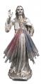  Divine Mercy Statue in Pewter Style Finish, 12"H 