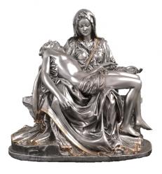  Pieta Statue in Pewter Style Finish, 6.25\"H 
