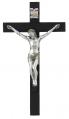  Veronese Crucifix w/Pewter Style Corpus Black Cross, 10" 