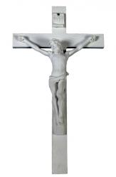  Wall Crucifix in White, 10\" 