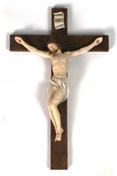  Wall Crucifix Hand-Painted Cast Bronze, 16\" 