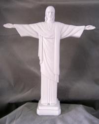  Christ the Redeemer Statue From Rio De Janeiro, Brazil in White, 11\" 