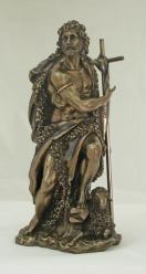  St. John the Baptist Statue - Cold Cast Bronze, 9.5\"H 