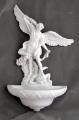  St. Michael Water Font in White, 9" 