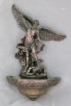  St. Michael Water Font in Cold Cast Bronze, 9" 