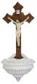  Crucifixion Holy Water Font Hand-Painted, 11" 