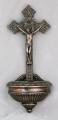  Crucifixion Holy Water Font in Cold Cast Bronze, 11" 