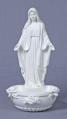  Our Lady of Grace Holy Water Font in White, 7.5" 
