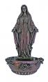  Our Lady of Grace Holy Water Font in Hand-Painted Cold Cast Bronze, 7.5" 