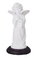  Angel Kneeling Holy Water Font in White, 7.75\" 