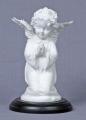  Angel Kneeling Holy Water Font in White, 6.5" 