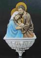  Holy Family Holy Water Font Hand-Painted, 9" 
