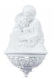  Holy Family Holy Water Font in White, 9" 