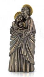  Holy Family Statue -Cold Cast Bronze w/Gold Details, 10\"H 