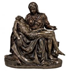  Pieta Statue - Cold-Cast Bronze, 31\" x 27\" x 15.5\" 