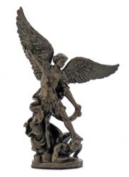  St. Michael the Archangel Statue - Cold Cast Bronze, 4\"H 