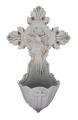  Holy Family Holy Water Font in Antiqued Resin, 6" 