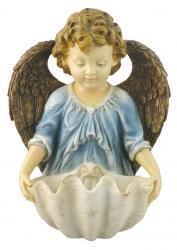  Holy Family Holy Water Font Hand-Painted, 6\" 