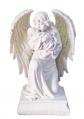  Guardian Angel w/Child in White Resin, 7" 