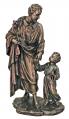  St. Joseph w/Child Statue - Cold Cast Bronze, 8.25"H 