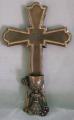  Communion Cross in Hand-Painted Cold Cast Bronze, 7.25" 