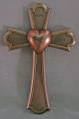  Faith, Hope & Love Wall Cross in Cold Cast Bronze, 7.25" 