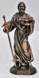  St. Paul Statue - Cold Cast Bronze, 8\"H 
