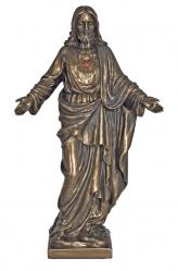  Sacred Heart of Jesus Statue - Cold-Cast Bronze, 10\"H 